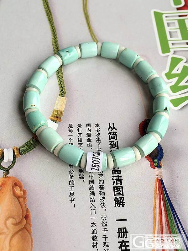【函函家】原矿绿松石桶珠高瓷淡蓝桶珠手串_函函家玉石铺