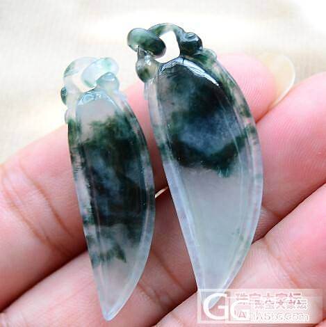 一对月牙福瓜、蛋面一对_翡翠