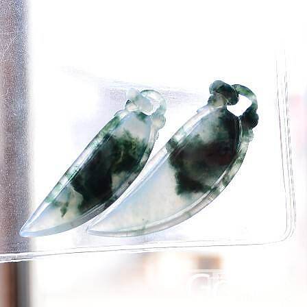 一对月牙福瓜、蛋面一对_翡翠