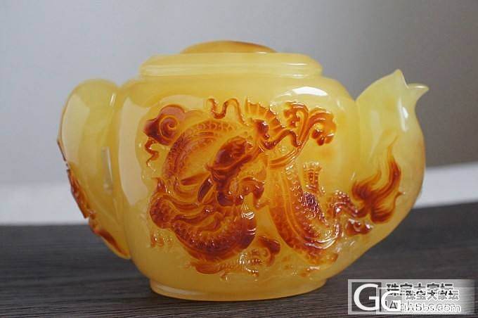 天然波罗的海琥珀 极品收藏级 大摆件 1404 蜜蜡茶壶 182.6g_有机宝石