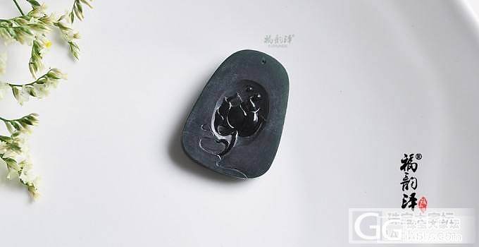 【福韵泽】缅甸A货墨翠 观音挂件_翡翠