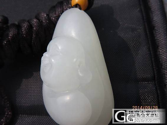 【杰玉居】 新疆和田玉 籽料原籽细白笑佛_传统玉石