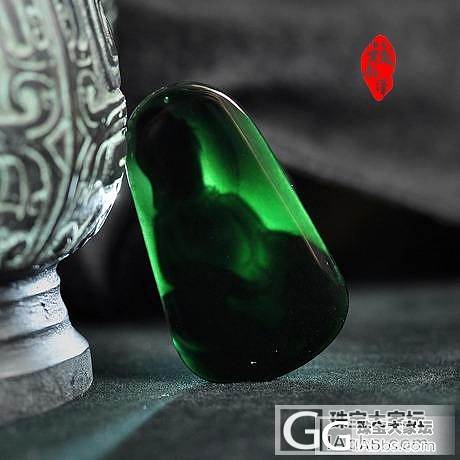 【福韵泽】缅甸A货翡翠 墨翠观音玉挂件_翡翠