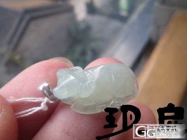 【无艳·扉玥】2.20两个18K白金扣冰种牛、虎吊坠_翡翠
