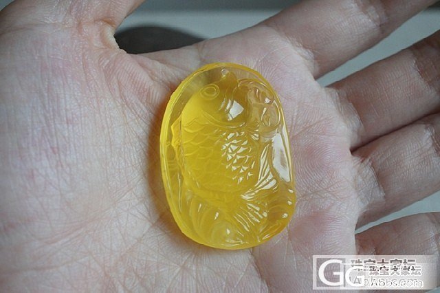 天然波罗的海琥珀 蜜蜡 金珀 雕件 吊坠 130722鱼乐图 6.67g_珠宝
