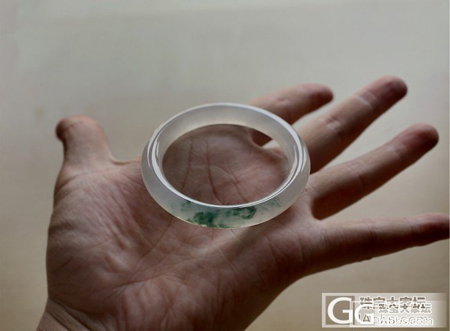 小精品~温婉典雅浮萍圆杆手镯_手镯翡翠