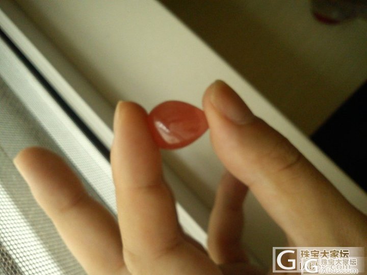 晒个颜色不错红纹石戒面，21.93CT，冲冲人气_蛋面红纹石