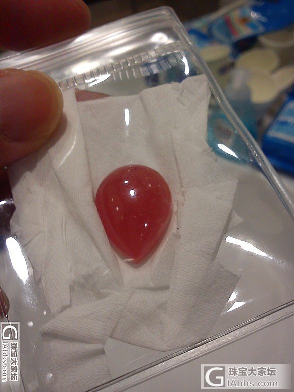 晒个颜色不错红纹石戒面，21.93CT，冲冲人气_蛋面红纹石