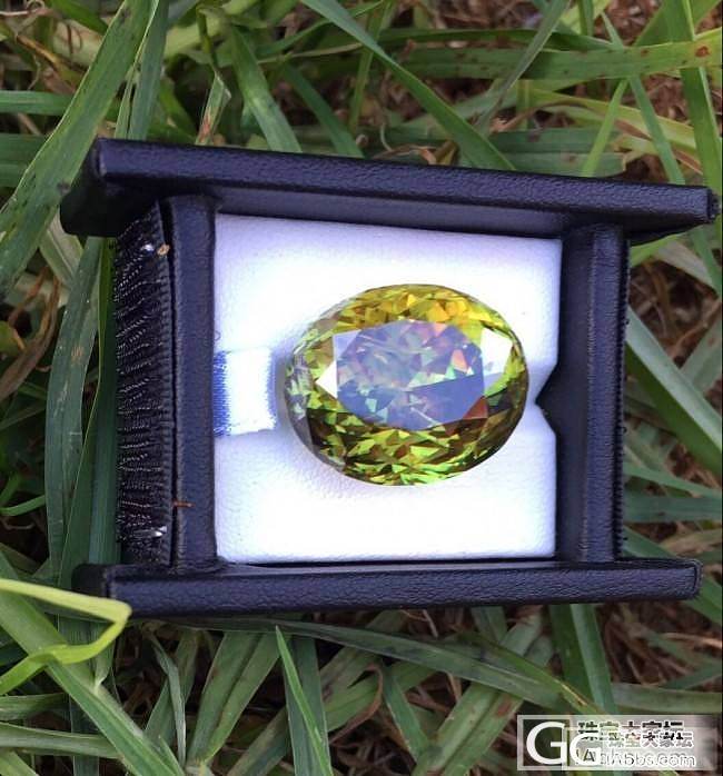 稀少罕见的巨无霸天然榍石50CT_榍石刻面宝石