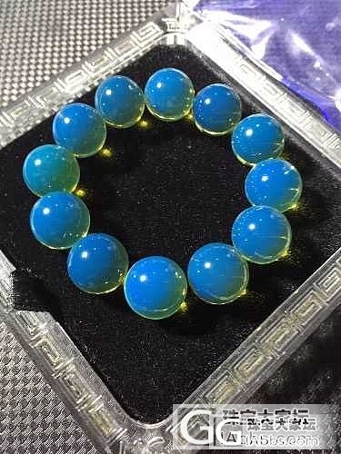 新配色多米尼加5A天空蓝手钏14mm，自己都爱不释手啦_珠串琥珀