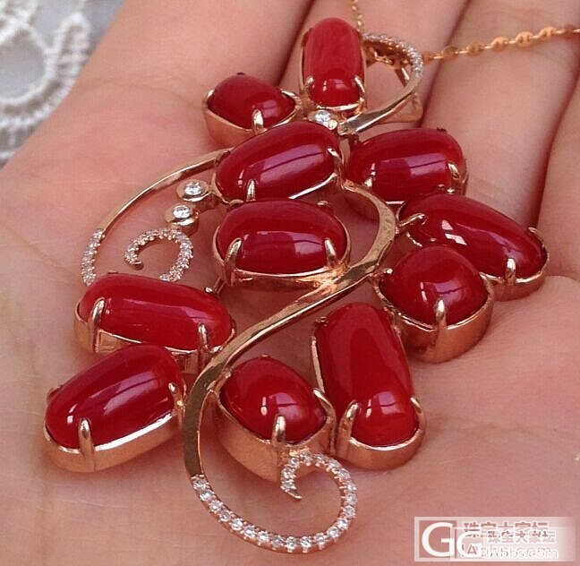 微信chuanshi99 纯天然日本阿卡红珊瑚 胸针吊坠两用