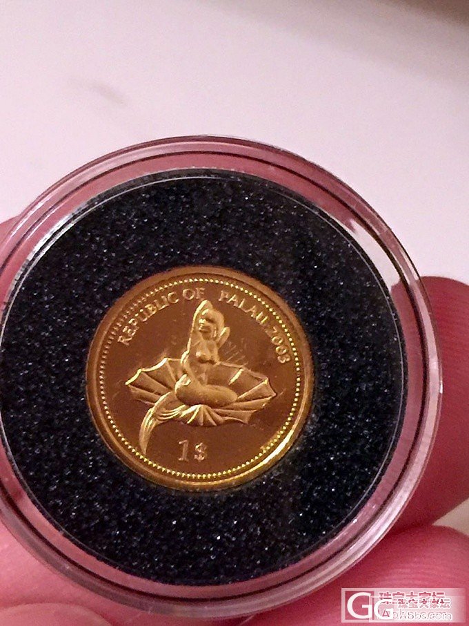 晒晒我的帕劳人鱼金币～更新三张详细点的图~_外国货币金