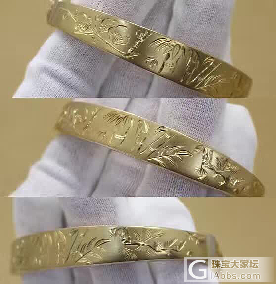 喜欢一金镯子，大家欣赏下_手镯K金