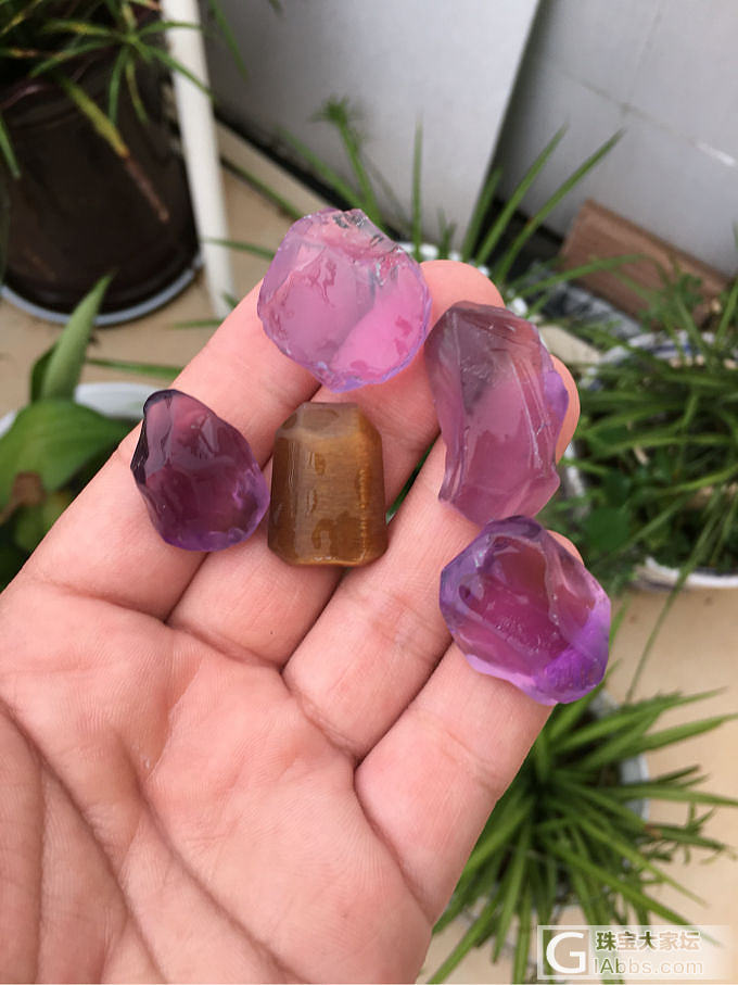 紫水晶，黄水晶……纯天然。_黄水晶紫水晶