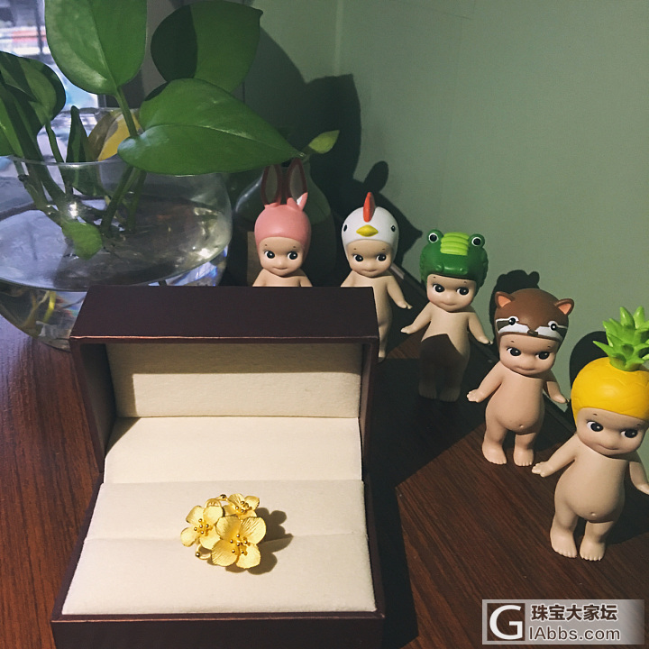 情人节收到的绣球花，太好看啦忍不住提起戴_金戒指