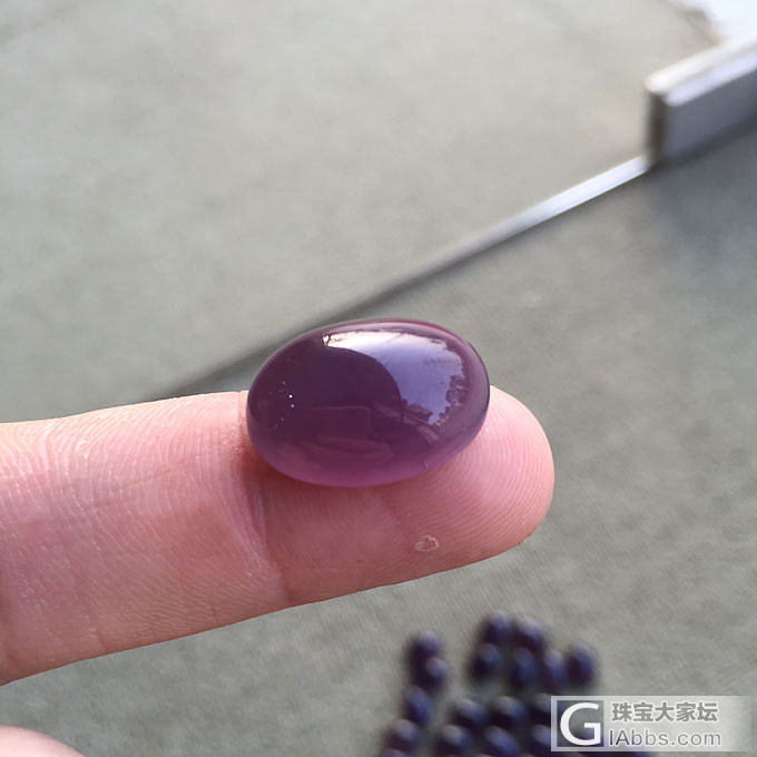 看看这紫玉髓戒面怎么样？推荐镶嵌拖的有木有😄_蛋面玉髓