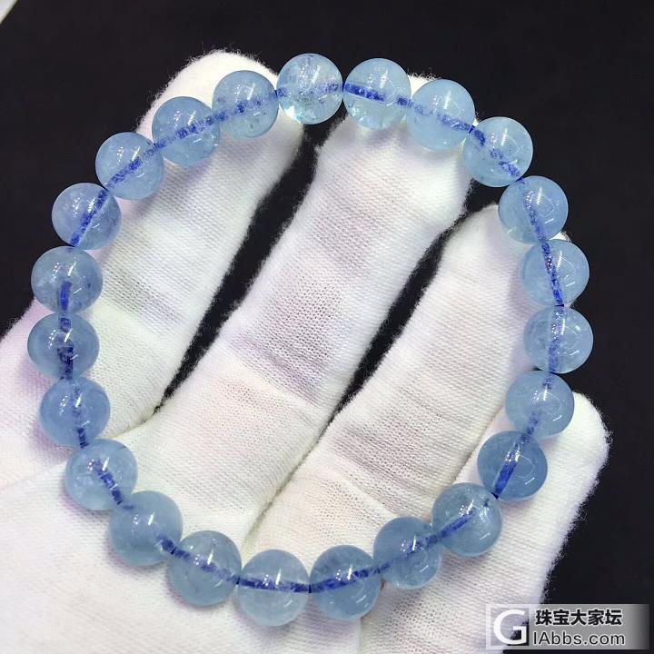 帮我看一下这串海蓝宝_珠串海蓝宝
