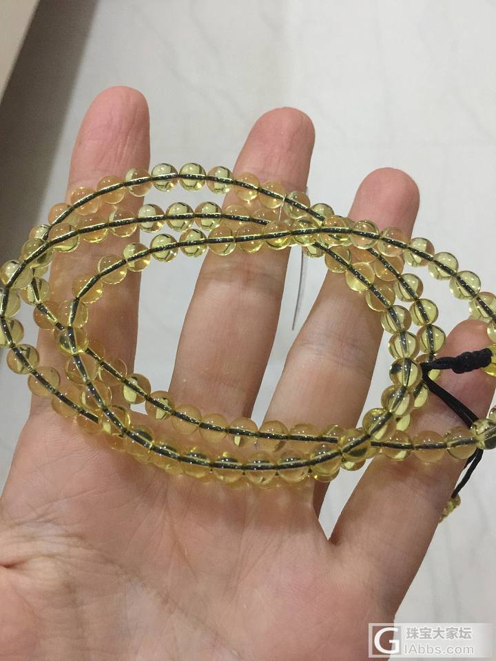 大家能不能帮我看看这是不是真蓝珀_珠串蓝珀琥珀蜜蜡