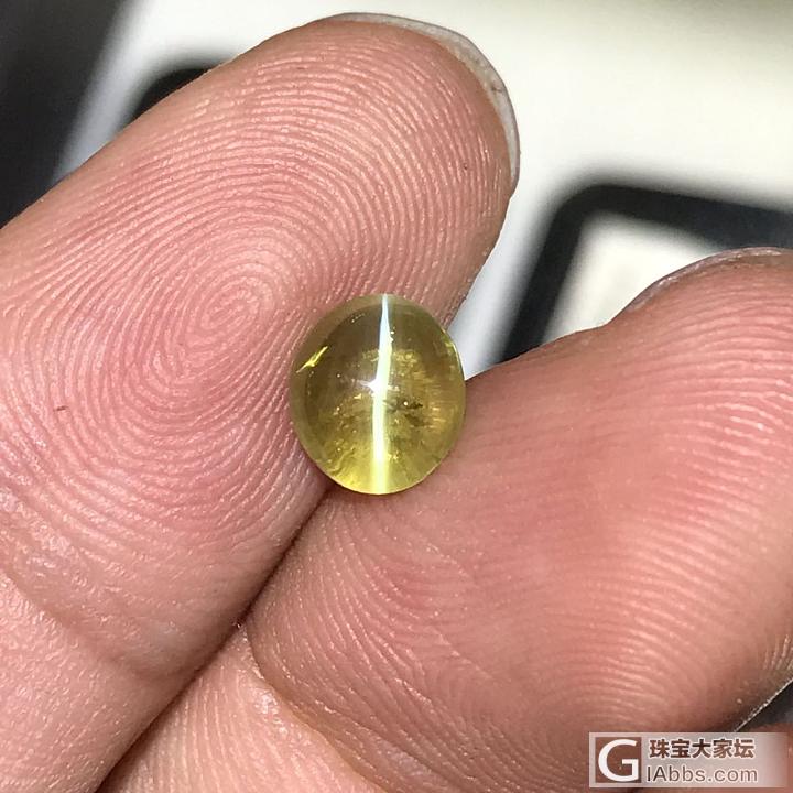 收到一颗很好看小猫眼_蛋面猫眼