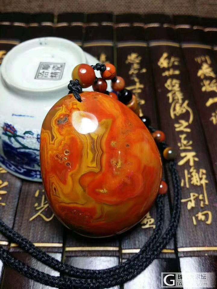 🎁精美战国红【缠丝】大吊坠！🎉颜色鲜艳！缠丝清晰明显！红黄分明！非常难得！🎉规格..._挂件战国红