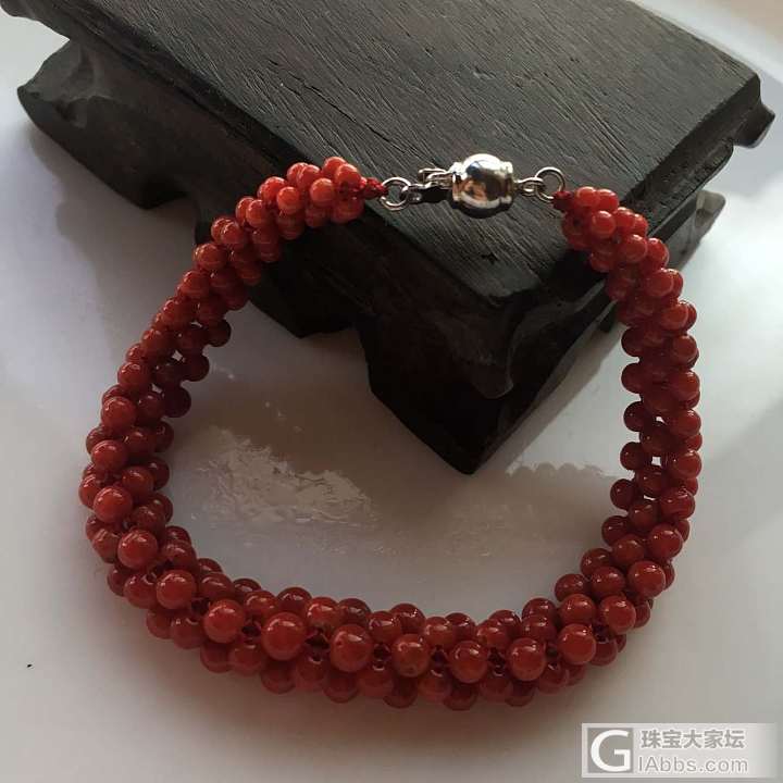红珊瑚纯手工编织手链 喜欢的私信我哦_珊瑚手链