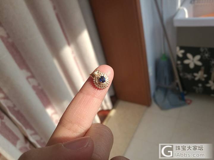 午后无事，晒晒好久前的小蓝宝_吊坠蓝宝石