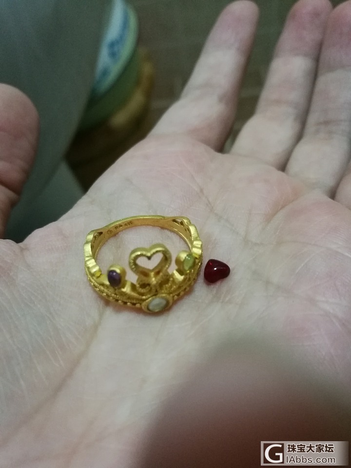 悲剧了，摔坏了_破损戒指金