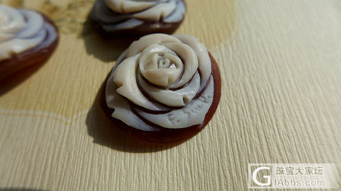 France Scala特别定制，Cameo玫瑰花，20mm_戒面贝壳