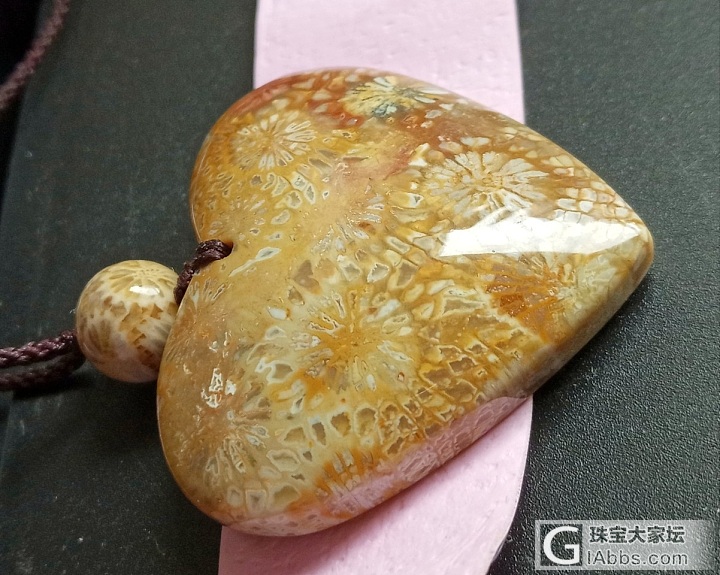 美丽的心形吊坠 珊瑚玉 多彩 大花_挂件珊瑚玉