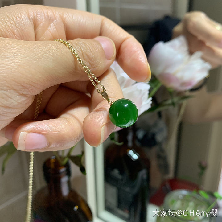 一颗碧玉锁骨链，不要错过_挂件碧玉
