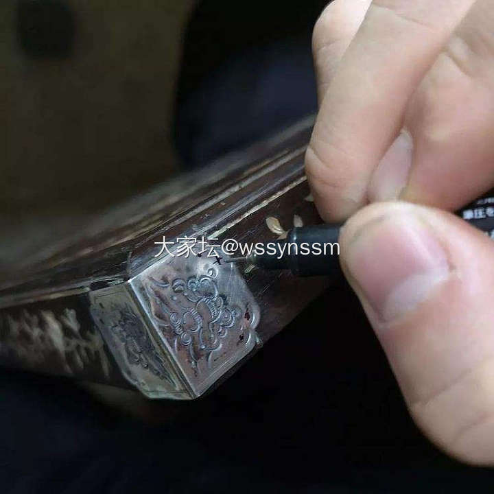 奶奶留下来的螺钿木盒_金工