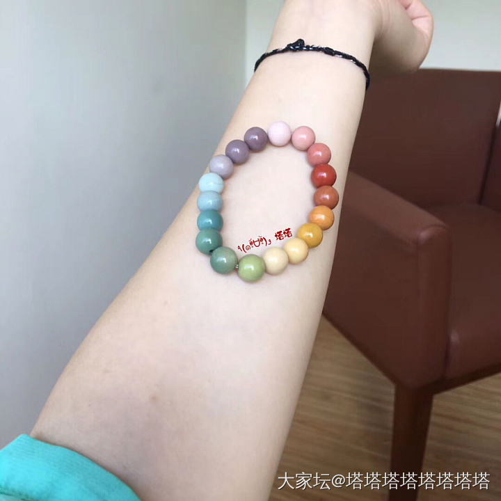 今天请大家云看彩虹吧~~_珠串玉髓玛瑙