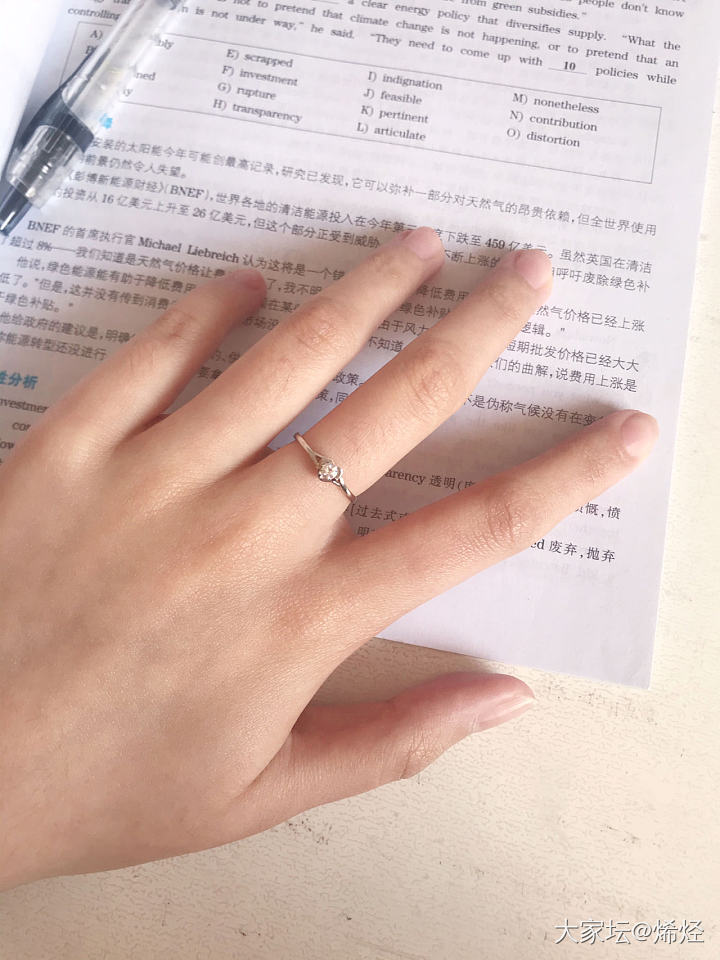 二十岁生日礼物，一枚小钻戒👻_戒指钻石