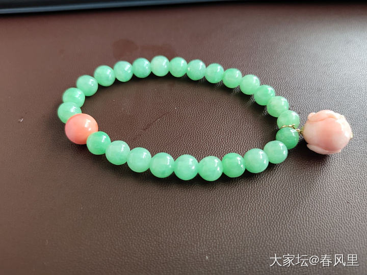 桃红柳绿_珠串翡翠