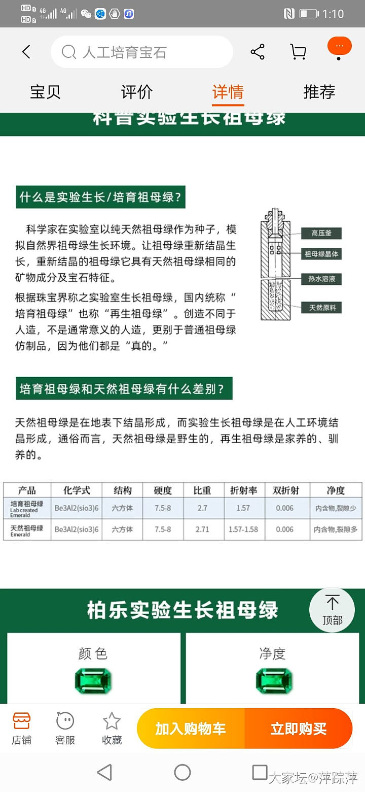 人工培育祖母绿是不是和人工培育的珍珠类似？_祖母绿