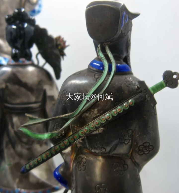 银珐琅八仙摆件_老银