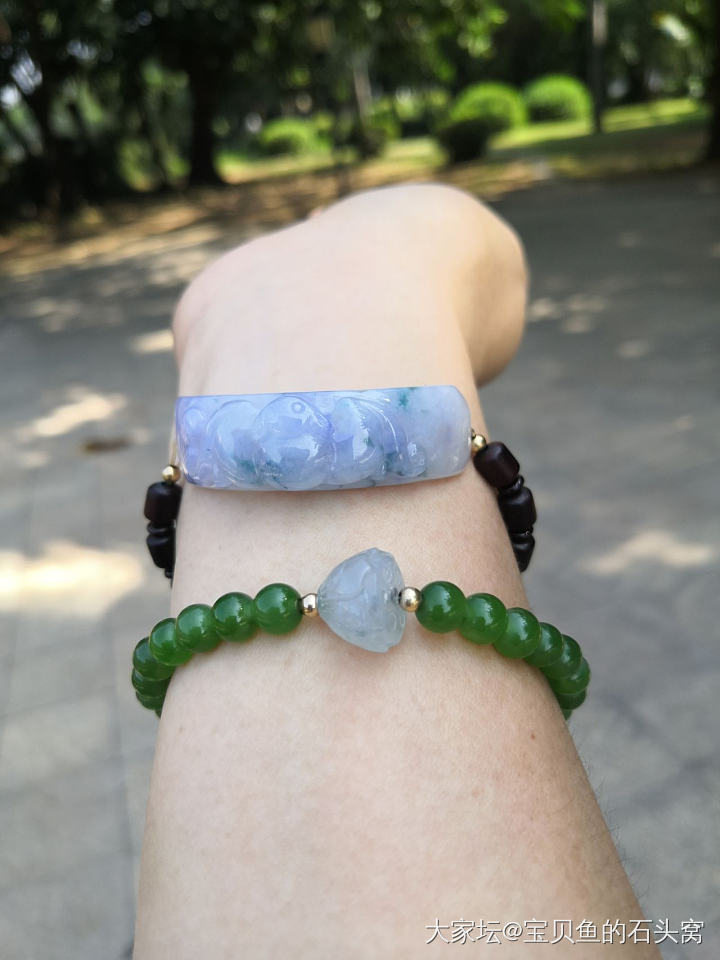 来来来 秀秀你的镯子最美和最丑的样子吧😁_手镯翡翠
