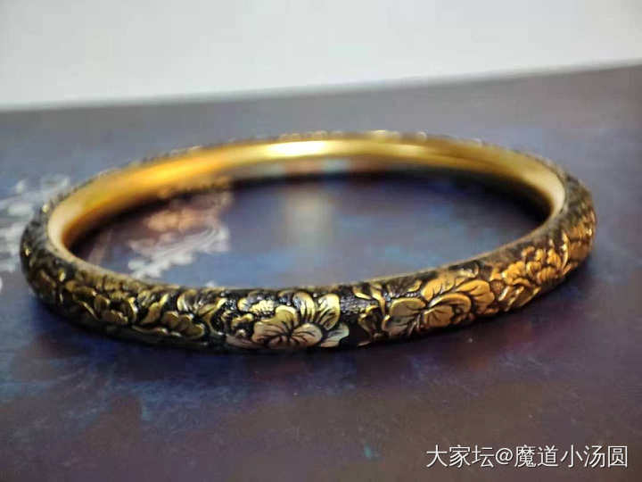让镯子变成黑金效果（校长第5团的繁花）_手工diy金福利社