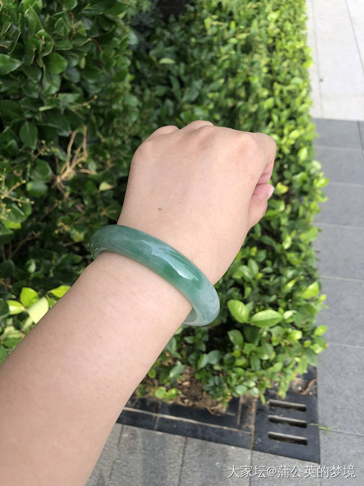 冰绿翡翠手镯_翡翠