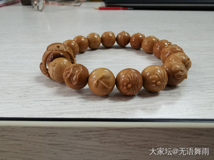 如果我有机器猫_珠串雕刻橄榄核