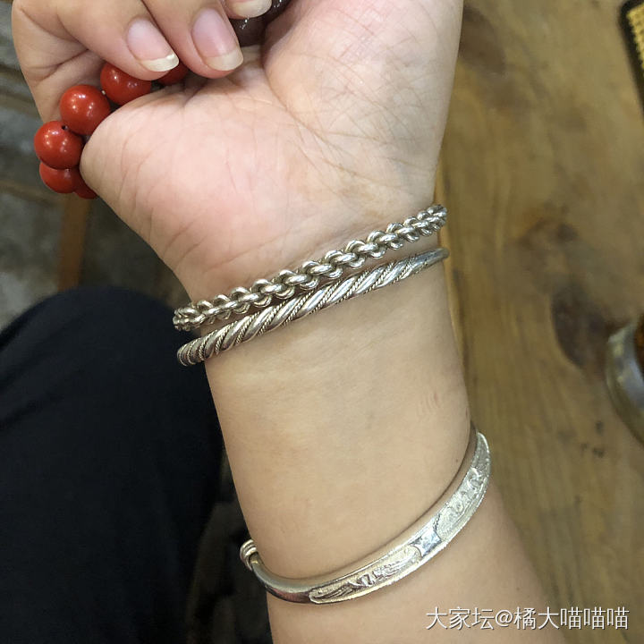 张宝源九股嵌丝_匠人手镯银