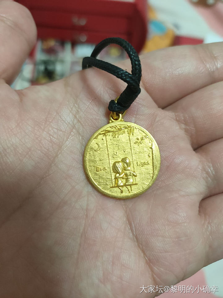 定制的黄金花生和圆牌牌吊坠_金网店商家