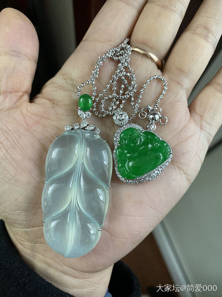 晒晒新买的18k金链子，好闪好百搭啊_搭配翡翠