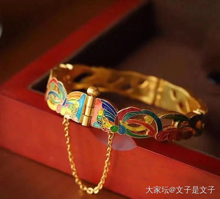 被种草了冯秀宁烧蓝手镯_打金匠人金