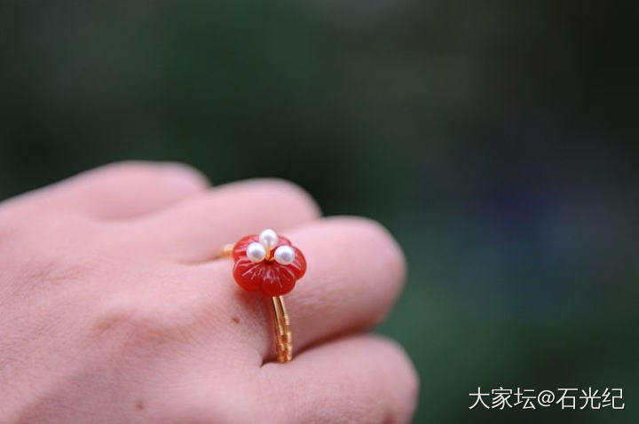14K包金手工绕线——中古镯_南红