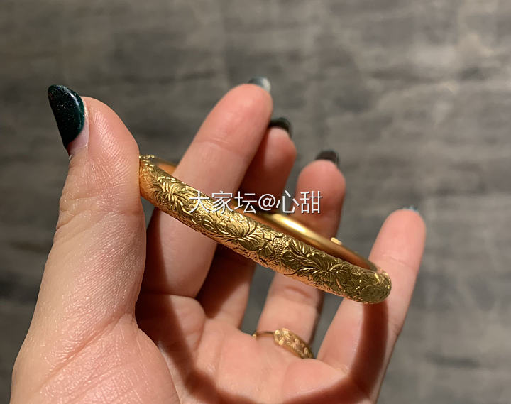 繁花似锦足金手镯～九图来袭_金