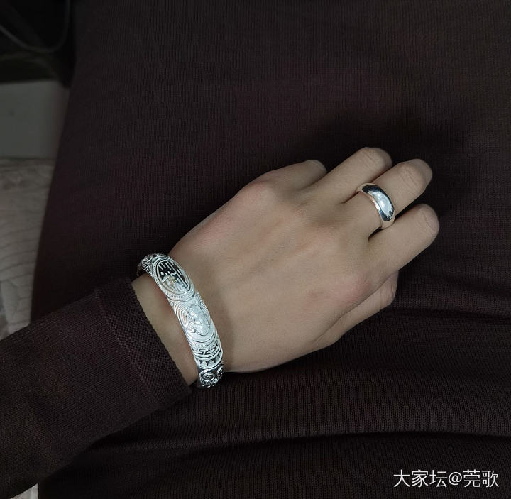 宋记喜镯 第一支大克重镯子～_匠人银
