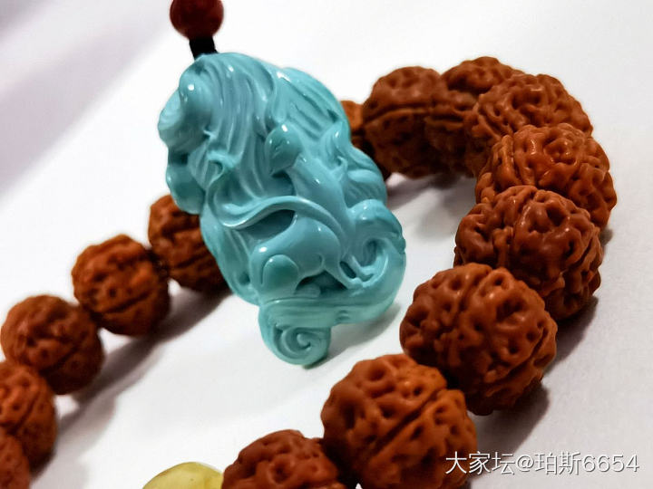 绿松石到了拍了些渣图，等待变化_文玩