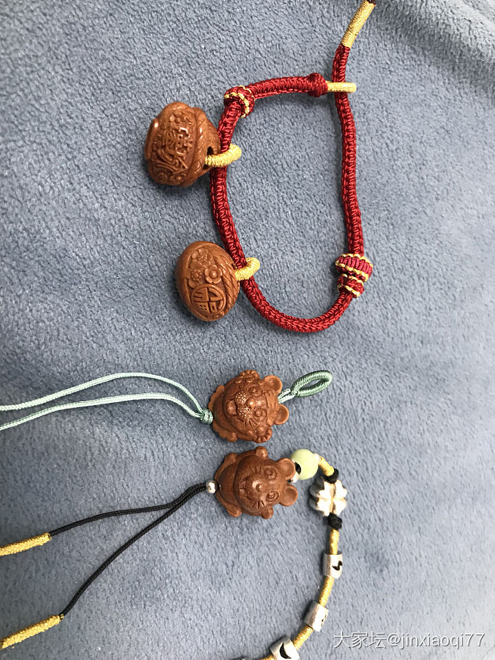 可爱的桃核们_编绳文玩