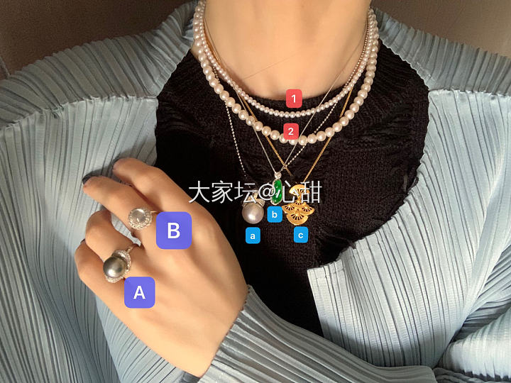 出门约会，多选题挑了半天才决定戴哪件😄_珍珠翡翠金